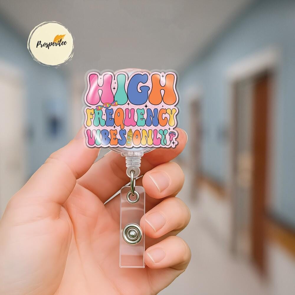 High Frequency Vibes Only Badge Reel, Sonographer Badge Reel