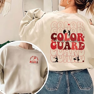 Color Guard Mama Sweatshirt, Color Guard Sweatshirt, Color Guard Gift, Red Color Guard Senior Gift, Girls Coach Gifts Shirt, Personalized