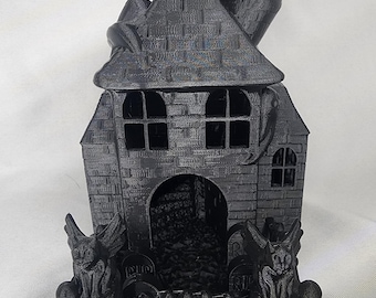 Haunted House Dice Tower: Spooky Halloween Game Accessory