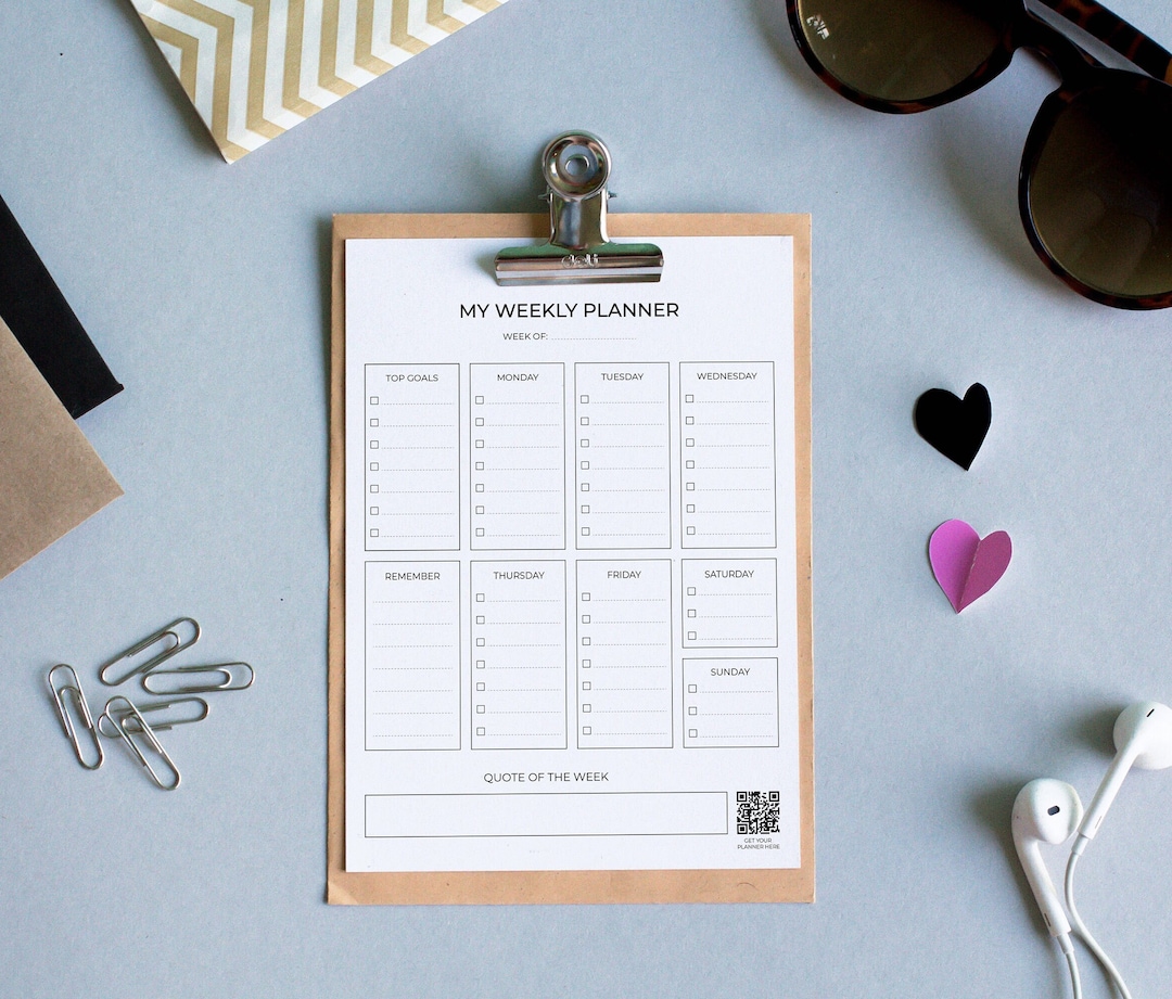 Clean Task Planner Design Minimalistic Modern Planner, Clean Design, Efficient Schedule, Simple ...