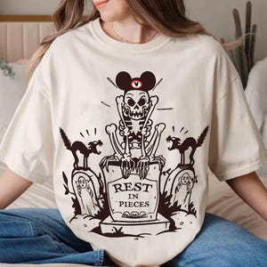 Silly Symphony Skeleton Dance Costume Mickey Ears Shirt, Disney Mickey&#39;s Not So Scary Party Tee, Disneyland Vacation Halloween Family Shirt