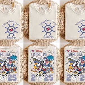 2-sided Personalized Mickey & Friends Disney Cruise Shirt, Family Cruise Vacation 2025, Cruise Trip Group Tee, Disney Wish Dream Magic Shirt