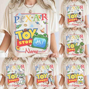 Camiseta Retro Coquette Toy Story 5 Comfort Colors, Camiseta Disney familiar a juego, Camiseta Disney para grupos, Woody Buzz Jessie Lilypad Smarty Pants Atlas