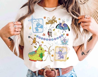 Coquette Bow Disney A Bug's Life T-Shirt, Heimlich Flik Hopper Princess Atta Bug Tee, Disneyland Ride Matching, Disney Family Trip 2026 Tee