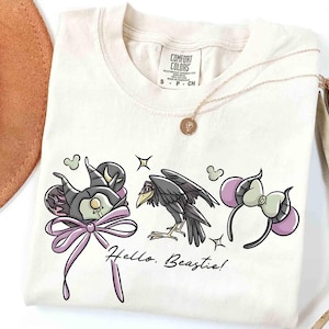 Watercolor Coquette Bow Disney Villains Maleficent T-shirt, Sleeping Beauty Tee, Disney Witch Birthday Girl Trip, Disneyland Halloween 2025
