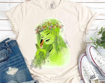 Camiseta retro de acuarela de Disney Moana y Te Fiti, camiseta de la película Moana 2 (2026), camiseta de cumpleaños de la princesa Moana, regalos para familias en Disneyland.