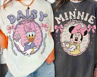 Disney With My Bestie T-shirt, Minnie Mouse and Daisy Duck With Love Tea Cup Shirt, Best Friends Disneyland Matching Tee, BFF Girls Trip