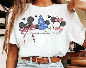 Coquette Bow Mickey Sorcerer Some imagination huh T-Shirt. Walt Disney Fantasia Mickey Shirt, Fantasia Mickey Tee, Disneyland Trip