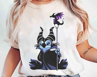 Stitch Cosplay Maleficent Murphy Dragon Halloween-tröja, Disney Törnrosa-tröja, Musse Piggs inte så läskiga festfamiljesemesterpresent