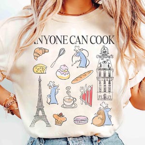 Vintage Watercolor Disney Pixar Ratatouille Shirt, Remy Little Chef and Emile, Remy Adventure Paris France Restaurant Disneyland Trip