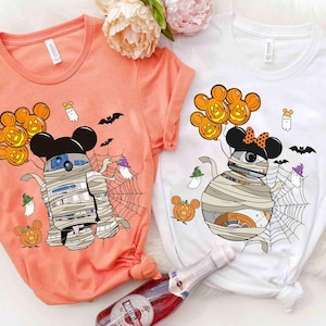 Star Wars Halloween R2-D2 And BB-8 Mummy Costume Shirt, Star Wars Mickey Scary Balloon Halloween Tee, Star Wars Disney Halloween Sweater