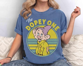 Retro 90s Vintage The Dopey One T-shirt, Disney Snow White And Seven Dwarfs Family Matching Tee, Disneyland Holiday Vacation 2026 Gift