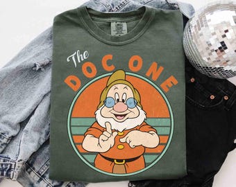 Retro 90s Vintage The Doc One T-shirt, Disney Snow White And Seven Dwarfs Family Matching Tee, Disneyland Holiday Vacation 2026 Gift