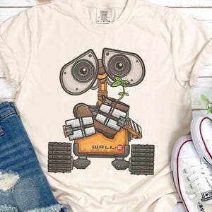 Disney Pixar Wall-E Plant Shoe Night Portrait Shirts, Vintage Wall-e and Eve Matching Tee, WDW Disneyland Family Vacation 2025 Trip Shirt