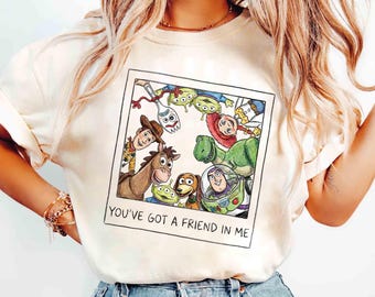 Retro Pixar Toy Story You've Got a Friend in Me Photo Shirt, Toy Story Land, Woody Buzz Jessie, Bullseye, Disney Vacation 2026 Matching Tee