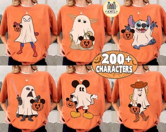 ディズニー全キャラクターのハロウィンTシャツ、ミッキーゴーストTシャツ、ミッキーのハロウィンパーティー、ディズニーハロウィントリップTシャツをカスタマイズ
