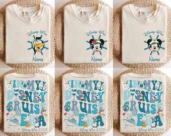 Camiseta personalizada de la época de cruceros de Disney, camiseta de crucero Helm, camiseta de vacaciones familiares de Disney, camiseta de tripulación familiar, camiseta a juego para parejas de Disney