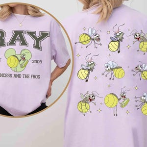 Two-sided Disney Princess and the Frog Ray Firefly Evangeline Shirt, Look How She Lights Up The Sky Tee, WDW Disneyland Family Matching Gift