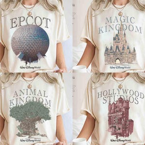 Vintage Walt Disney World T-shirt, Magic Kingdom Tee, Epcot 1982 Tee, Disney Vacation Top, Retro Animal Kingdom Trip, Disney Castle Shirt image 1