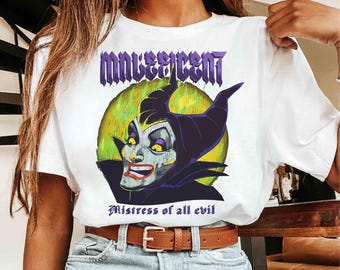 Vintage T-shirt Maleficent Mistress of Evil, Disney Sleeping Beauty Villains Retro T-shirt, Aurora Princess, Disneyland Family Vacation Trip