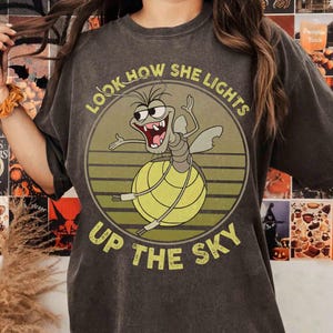 Look How She Lights Up The Sky Retro T-shirt, Disney Princess and the Frog Ray Firefly Evangeline Tee, Magic Kingdom Disneyland Family Trip