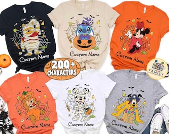 Vintage Disney Halloween All Characters Shirts, Mickey And Friends Halloween Tee, Halloween Party 2026 Shirt, Disney Family Halloween Shirts