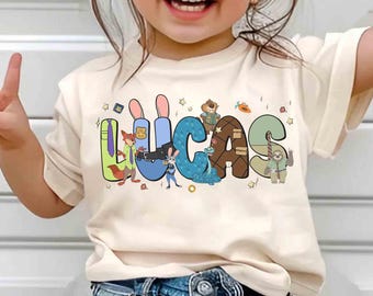 Benutzerdefinierte Disney Zootopia 2 Charaktere Shirt, Judy Hopps Nick Wilde Gary De'Snake Tee, Zootropolis, Disneyland Familienausflug, Zootopia 2 Geburtstag