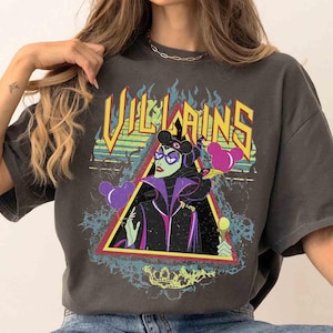 Disney Bösewichte Maleficent Vacay Mode Mickey Ballons Shirt, Dornröschen Charaktere Waschen Tee, Magic Kingdom Disneyland Familienausflug