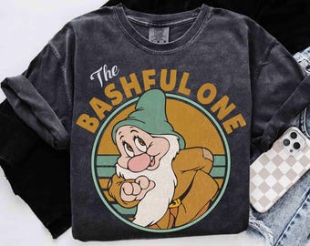 Retro 90s Vintage The Basful One T-shirt, Disney Snow White And Seven Dwarfs Family Matching Tee, Disneyland Holiday Vacation 2026 Gift