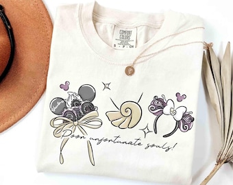 Watercolor Coquette Bow Disney Villains Ursula Shirt, The Little Mermaid Mermaid Tee, Birthday Girl Trip, Disneyland Halloween 2026 Tee