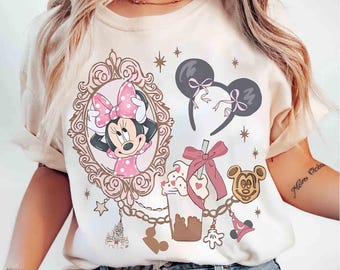 Minnie Mouse Coquette Bow Disney Shirts, I'm Just A Girl Minnie Shirts, Disney Girl Trip 2026 Shirts, Disney Besties Shirt, WDW Family Tee