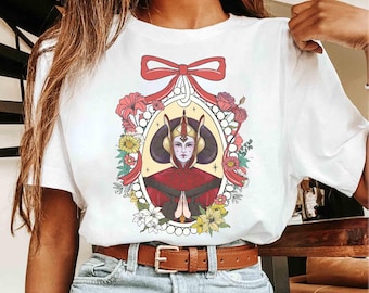Coquette Bows Star Wars Padmé Amidala Floral Shirt, Padme Amidala Princess Shirts, Disney Hollywood Studios Galaxy&#39;s Edge 2025 Trip