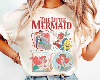 The Little Mermaid Shirts, The Princess Tour, Disney Girls Trip 2026, Disney Ariel Princess Version 1989 T-shirt, Disneyland Girl Trip Tee