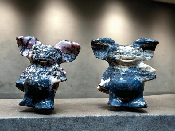 Hand Carved Crystal Gremlins | Gizmo Carvings | Crystal Carving | Great for kids!
