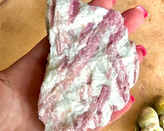 Pink Tourmaline Crystal | Rubellite Cluster