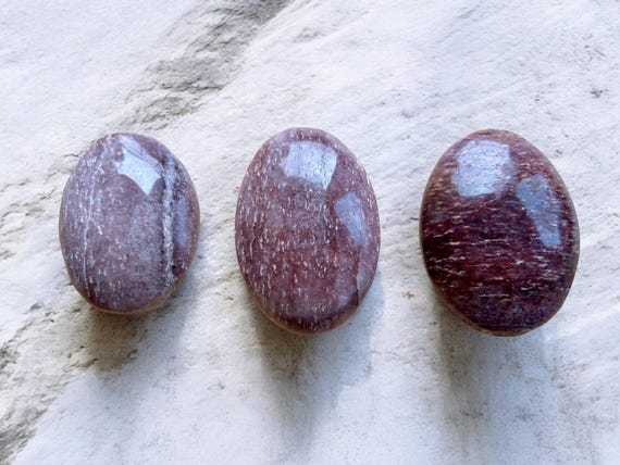 Lepidolite Palm Stones | Crystal Palm Stones | Gift | Meditation |