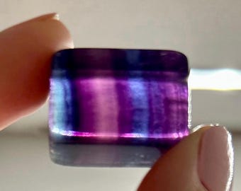 High Grade Rainbow Fluorite Cube: Crystal Healing Stone
