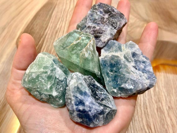 Raw Rainbow Fluorite Crystal | Rough Fluorite | Rough Fluorite Crystal Piece