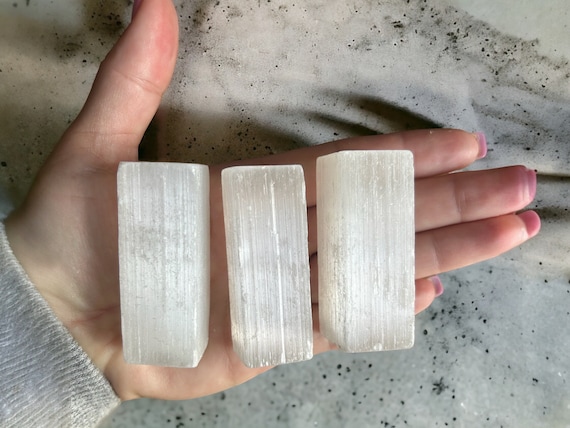 Chunky Selenite Crystal Sticks | Selenite Crystal | Selenite Crystal for Cleansing and Charging | Healing Crystal | Reiki