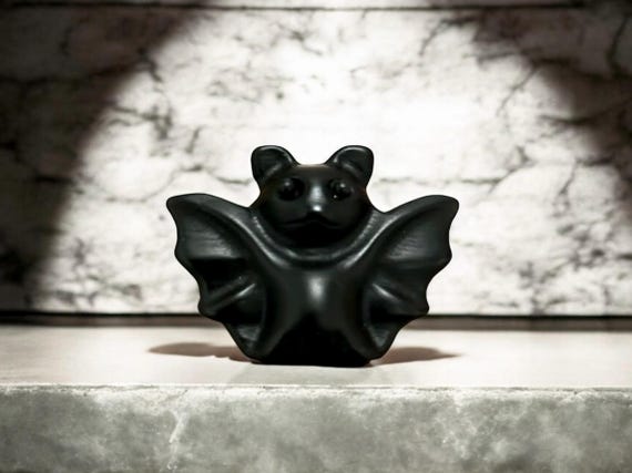 Natural Hand Carved Crystal Bats | Halloween Bats | Halloween Crystal Figures | Quartz Crystal | Halloween Decorations | Home Decor