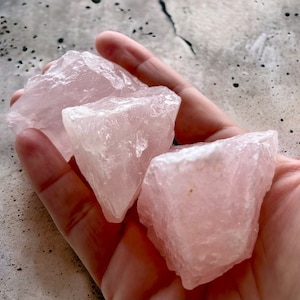 Natural Raw Rose Quartz Crystal Rock | Raw Rose Quartz | Love | Healing