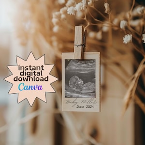 Gender Neutral Pregnancy Announcement Digital, Minimalist Pregnancy Announcement, Social Media Pregnancy Template, Simple Baby Reveal