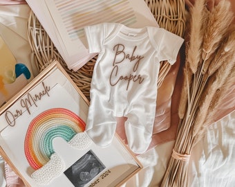 Rainbow Baby Digital Pregnancy Announcement, Gender Neutral Miracle Pregnancy Announcement, Social Media Reveal, Rainbow Baby Announcement