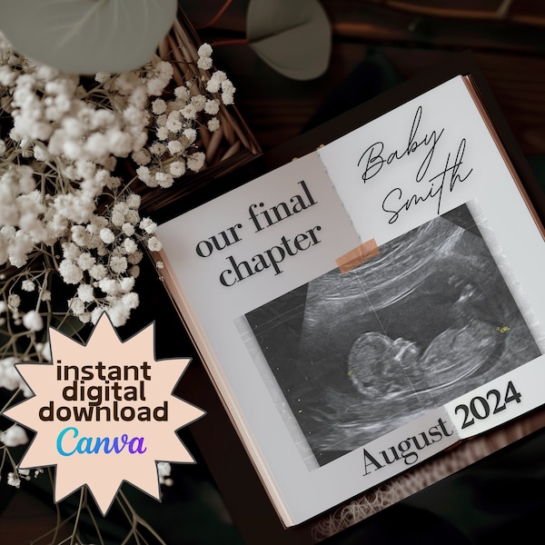 Last Baby Announcement Digital, Grand Finale Pregnancy Announcement, Last One Pregnancy Announcement Digital, Gender Neutral Last Baby