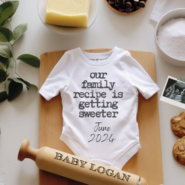 Pregnancy Announcement Digtial, Baking Theme, Little Chef Pregnancy Announcement, Bun In The Oven Baby Reveal, Schwangerschaft Verkunden