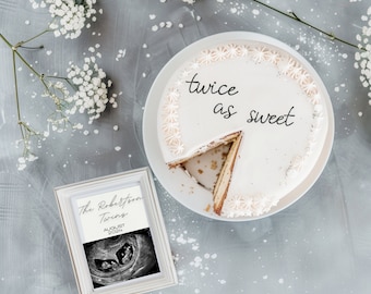 Twin Pregnancy Announcement Digital, Gender Neutral, Social Media Pregnancy, Twins Announcement Idea, Simple Minimalist Pregnancy Announce