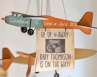 Airplane Pregnancy Announcement Template: Editable Travel Baby Reveal (Digital Download)