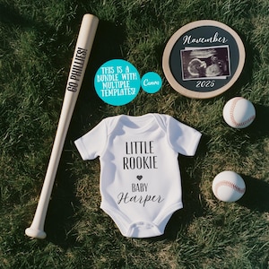 Baseball Pregnancy Announcement Digital Baseball Baby Reveal Social Media Baseball Baby Announcement Gender Neutral Little MVP Announcement