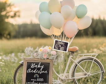 Rainbow Baby Pregnancy Announcement: Gender Neutral Social Media Template (Digital Download)