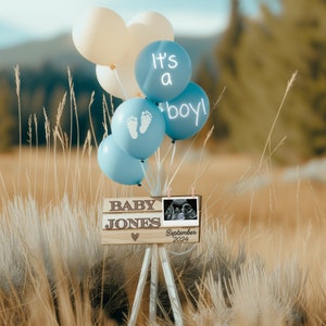 Gender Reveal Boy Announcement Digital, It&#39;s A Boy, Gender Reveal Boy It&#39;s A Boy Idea, Rustic Boho Boy Pregnancy Announcement Digital